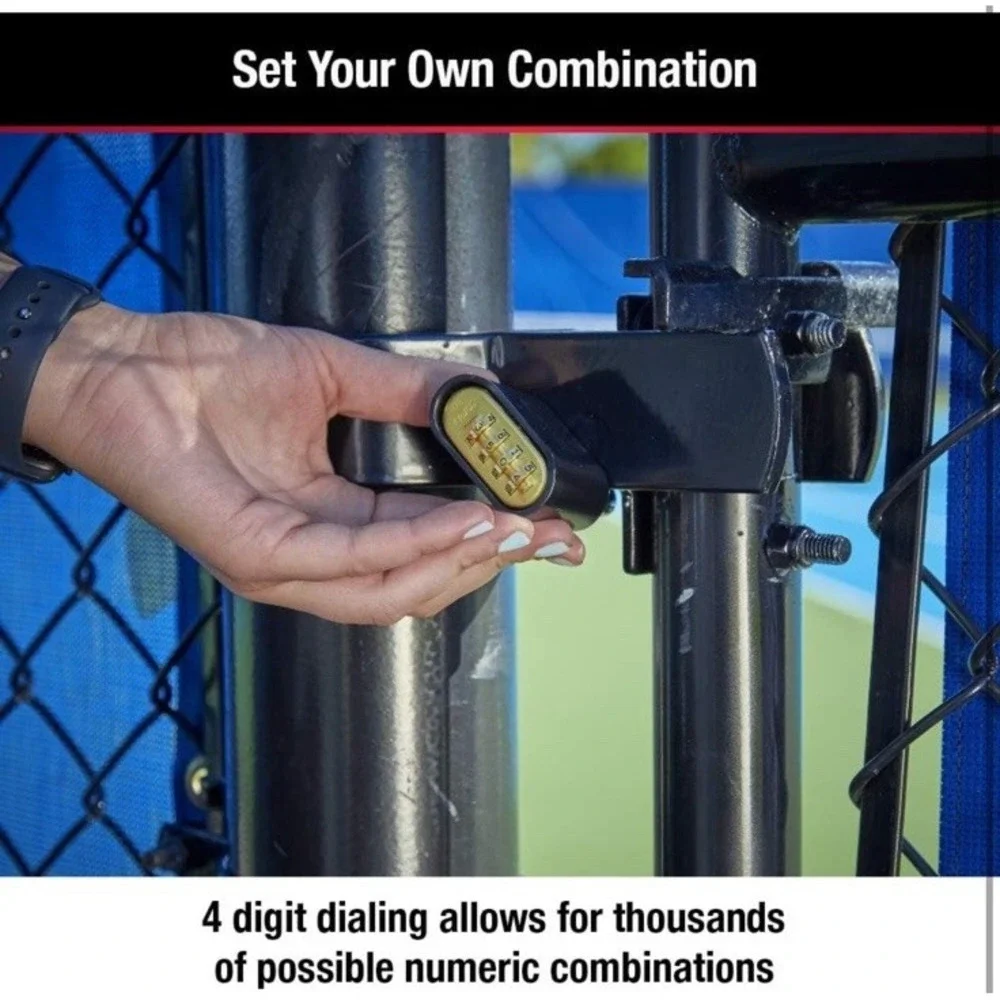 4 pack Master Lock Set Your Own Combination Padlock Black Resettable 178EC4‎